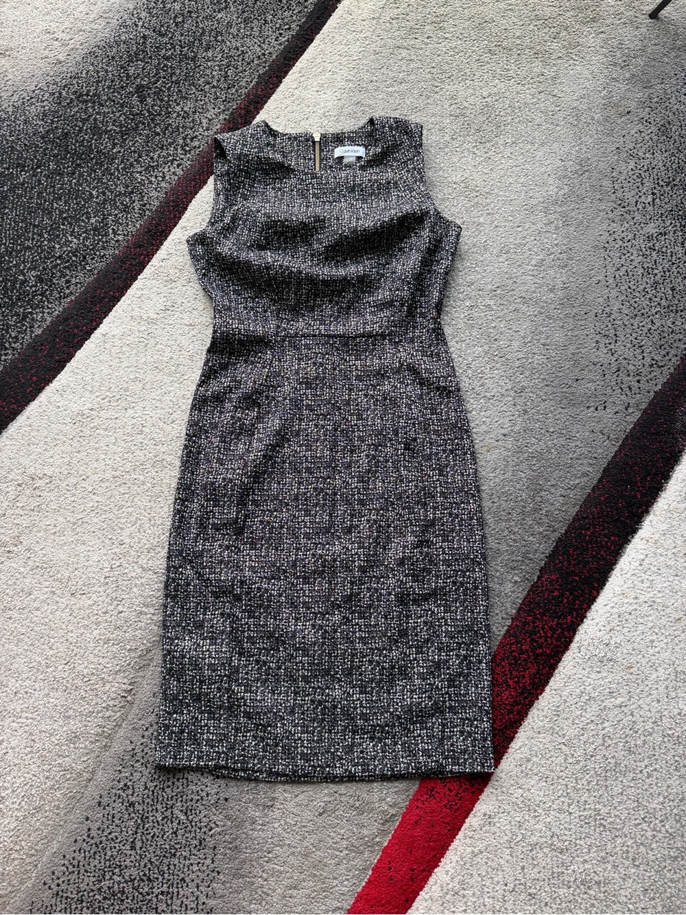 Calvin Klein Salt Pepper Sheath Dress